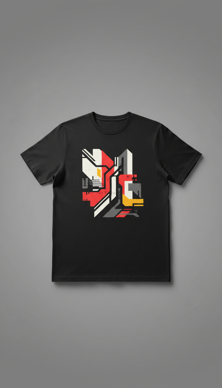 Urban Black abstract graphic tee