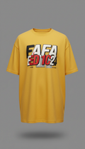 Signal Yellow oversized typography tee